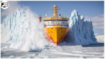 Mighty Giants on Ice: Massive Heavy Machinery Breaking Through Ice to Conquer the World