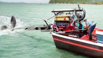 Starting Insanely Large V8 Truck Diesel Engine on Tiny Boat
