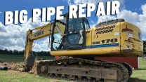 New Drain Line at the Farm | Pipelining with the Kobelco Excavator