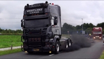 Truckshow With Scania V8, Open Pipes Sound