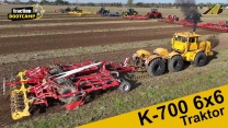 Large tractor K700 V12 engine 6X6 self-built - soil cultivation with cultivator PURER SOUND traction