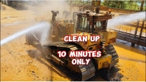 Washing Heavy Equipment Only about 10 minutes to clean the Cat D8T Dozer