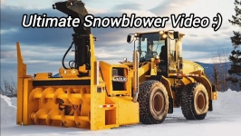 Blowing Snow With Overkill Tractor Power !!  Snow walls vs big machines 