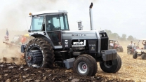 Big Tractors Plowing at Half Century of Progress Show