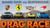 Cadillac's Le Mans Car Races Ferrari 296, McLaren 750S, 911 Turbo S Cammisa Ultimate Drag Race