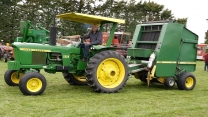 1971 John Deere 2520 Tractor with a 1985 JD 430 Round Baler