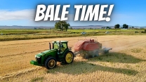 Baling Over 2000 Straw Bales After Wheat Harvest!