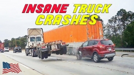 BEST OF SEMI-TRUCK CRASHES | Road Rage,  Brake checks