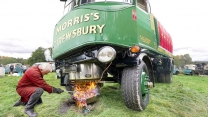 Starting Extremely Old but Powerful Steam Truck by Hand