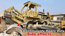 Unexpected Caterpillar dozer Idler wheel broke due to continuous work on heavy duty projects