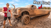 Worlds Longest Pickup Truck Mudding!