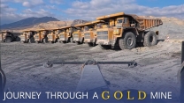 Machine in Action Incredible Journey Through a Gold and Copper Mine with a Caterpillar 18M3 Grader