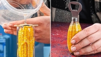 I'm Woodturning a Corn Cob into a Bottle Opener!