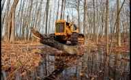 Caterpillar RD-6 EXPLODES Rotten Oak Tree with Cable!