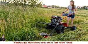 UNIQUE MOTOR-CULTIVATED TILLERS OR HOW AND WHAT THEY USE TO MOWER GRASS IN DIFFERENT COUNTRIES OF THE WORLD, A VIDEO SELECTION