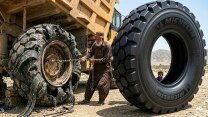 Emergency! Dumper’s Rear Tire Completely Destroyed | Brand New Tire Installed Roadside