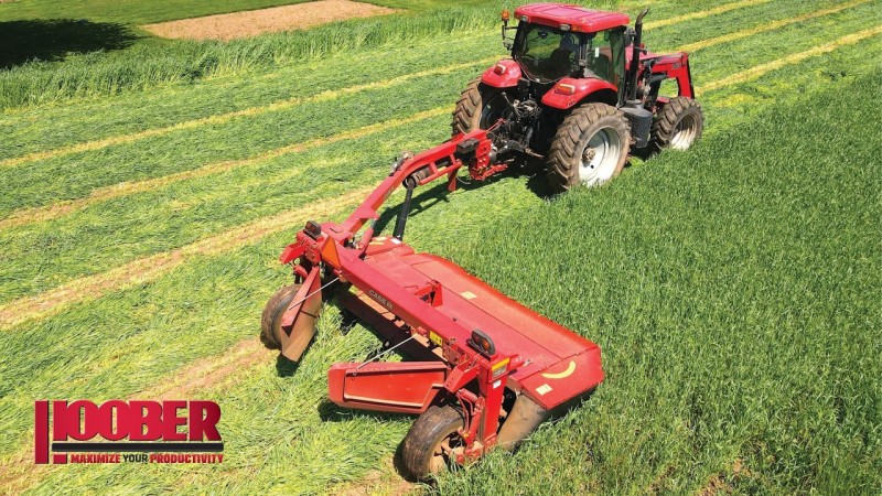 Lalisa Holsteins Case IH DC103 And Case IH Puma 145 Mowing Rye